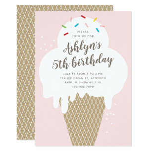 ice cream party invitations zazzle