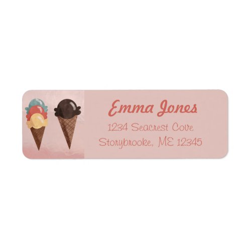 Ice Cream Cone Label