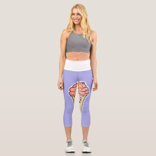 Ice cream, cone 🍦 leggings. capri leggings