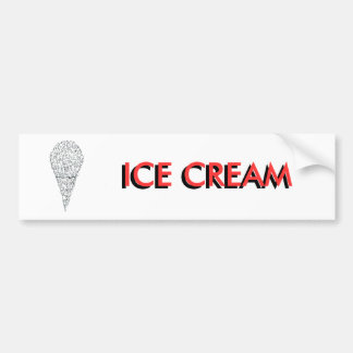 ICE CREAM CONE- little people with tongues Bumper Sticker