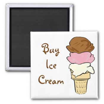 Ice Cream Cone Magnet by TheCardStore at Zazzle