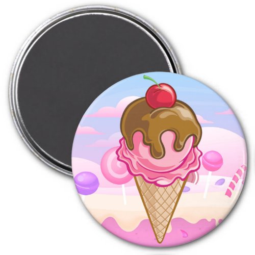 Ice cream cone magnet