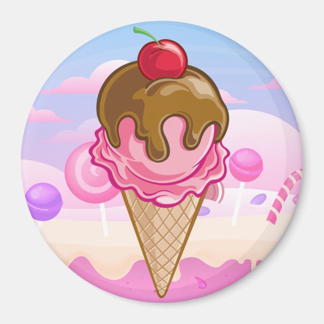 Ice cream cone magnet (Front)