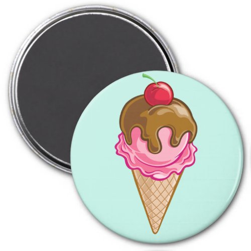 Ice cream cone magnet