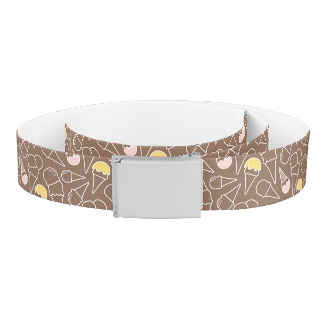 Ice Cream Cone Pattern on Brown Belt (Coil)