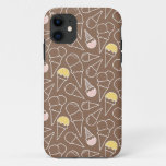 Ice Cream Cone Pattern on Brown iPhone 11 Case