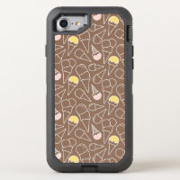 Ice Cream Cone Pattern on Brown