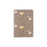 Ice Cream Cone Pattern on Brown Passport Holder