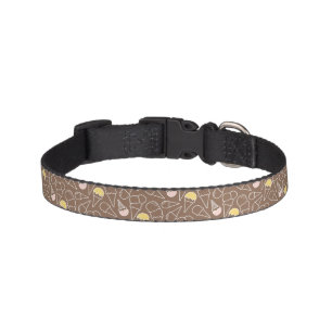 Ice Cream Cone Pattern on Brown Pet Collar