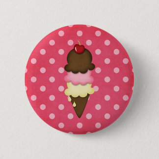 ice cream cone pinback button