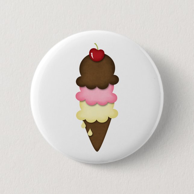 ice cream cone pinback button (Front)