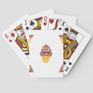 ice cream cone poo emoji poker cards