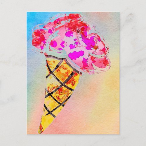 Ice Cream Cone Postcard