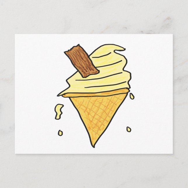 Ice Cream Cone Postcard (Front)