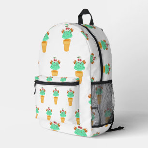 ice cream cone printed backpack