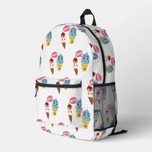 ice cream cone printed backpack