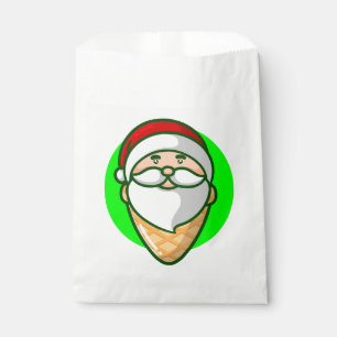 ice cream cone santa funny christmas favor bag