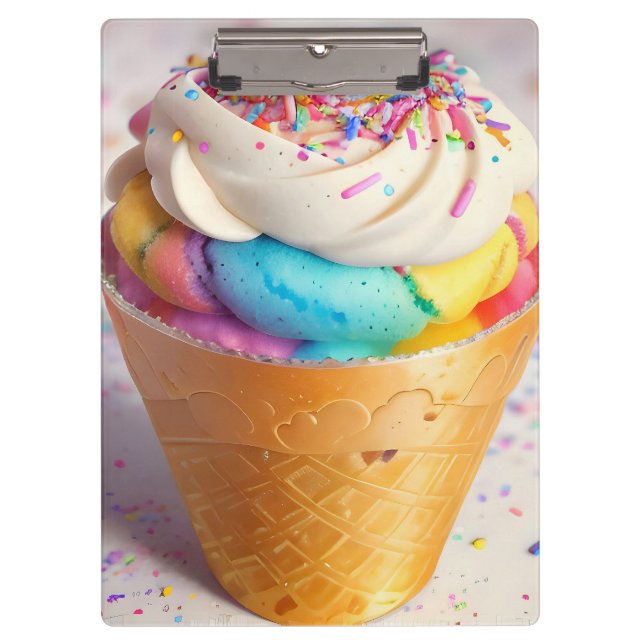 Ice Cream Cone Sprinkles Clipboard (Front)