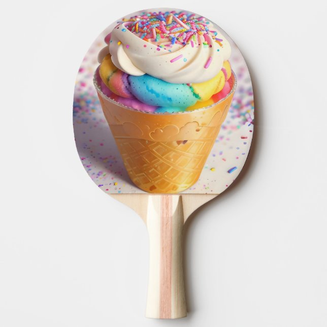 Ice Cream Cone Sprinkles Ping Pong Paddle