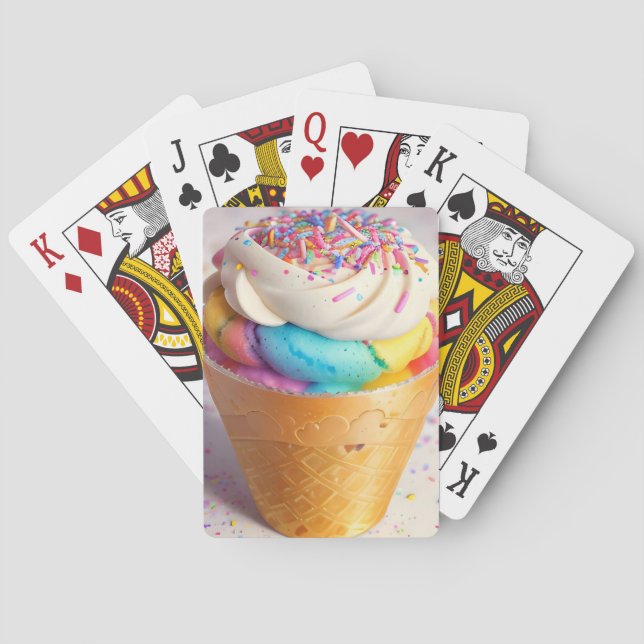 Ice Cream Cone Sprinkles Poker Cards (Back)