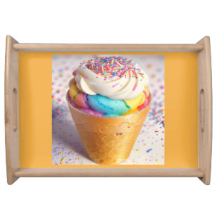 Ice Cream Cone Sprinkles Serving Tray