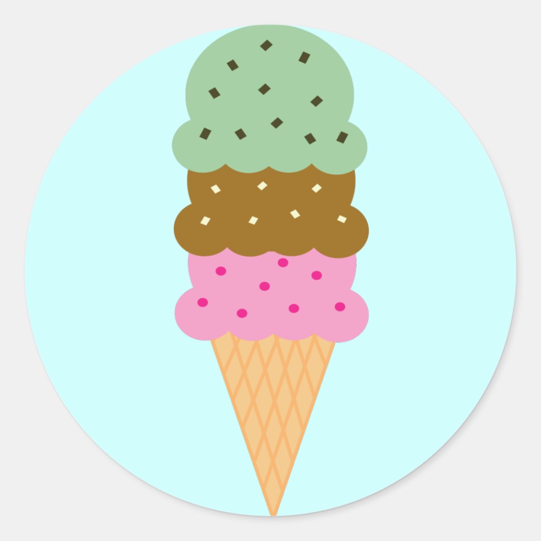 Ice Cream Cone Stickers Zazzle