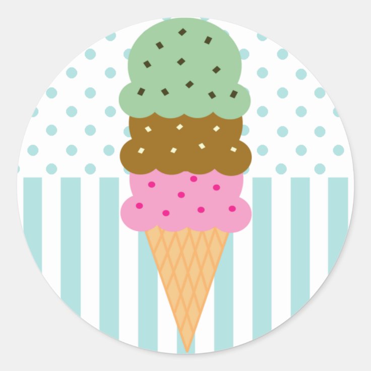 Ice Cream Cone Stickers Zazzle