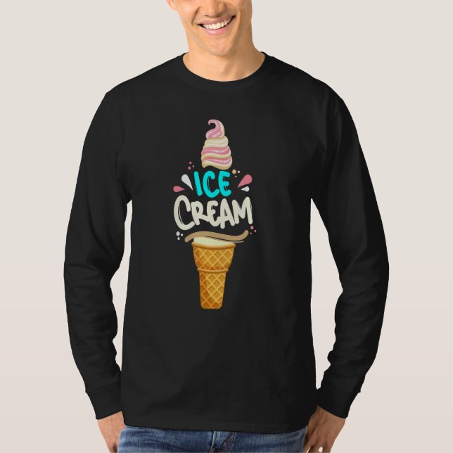 Ice Cream Cone - Summer Vacation Ice Cream T-Shirt (Front)