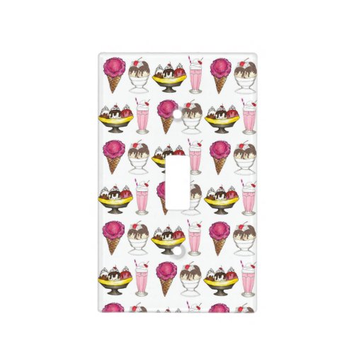 Ice Cream Cone Sundae Shake Banana Split Light Switch Cover