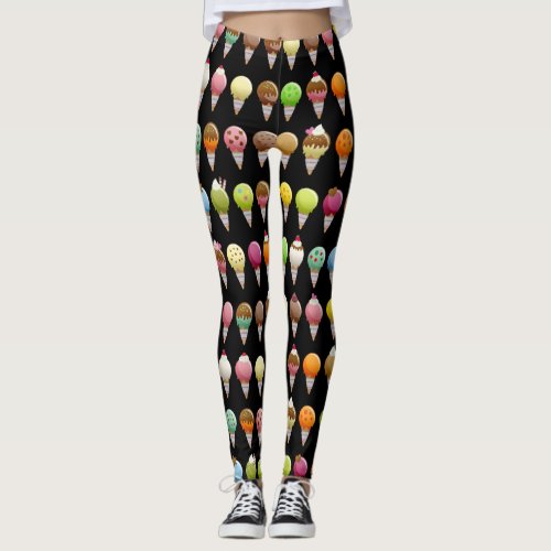 Ice Cream Cone Sweet Flavored Leggings