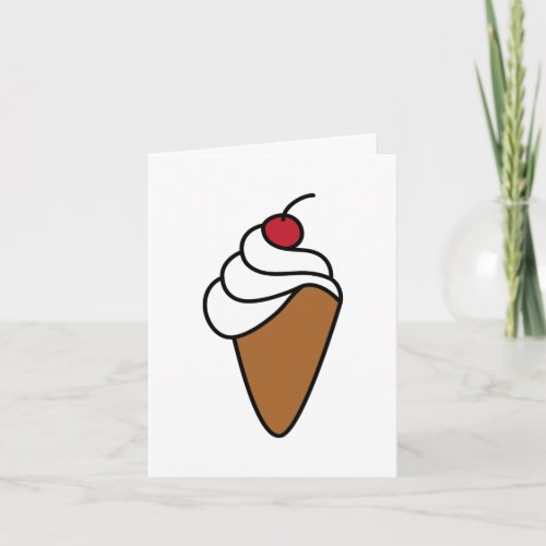 Ice Cream Cone Thank You Card