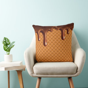 Ice Cream Cone Throw Pillow
