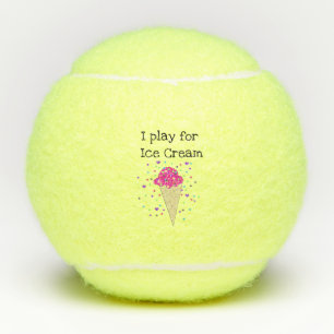 Ice Cream Cone With Confetti Dots Tennis Balls