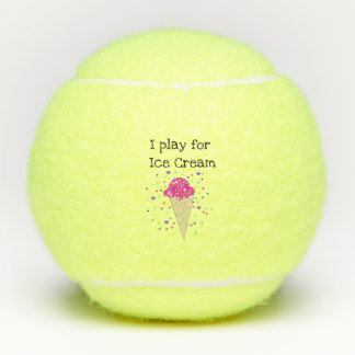 Ice Cream Cone With Confetti Dots Tennis Balls