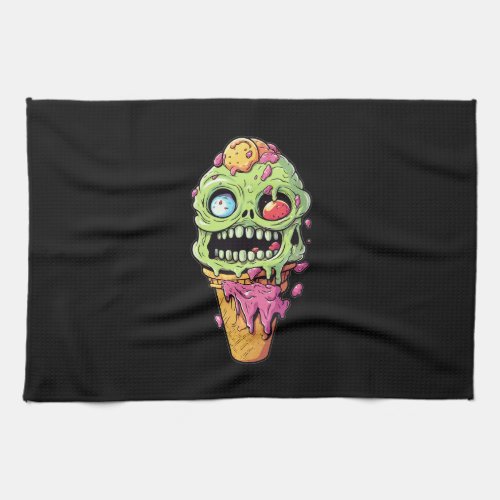 ice_cream_cone_with_little_monster_collection 1 kitchen towel