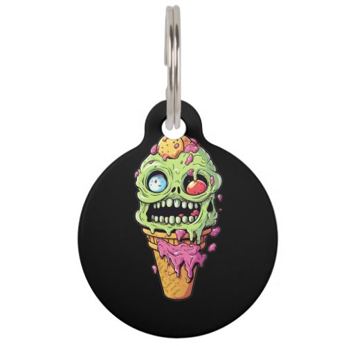 ice_cream_cone_with_little_monster_collection 1 pet ID tag