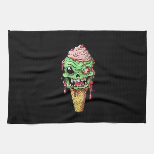 ice_cream_cone_with_little_monster_collection 5 kitchen towel