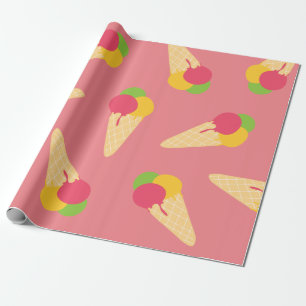 Ice Cream Cone Wrapping Paper