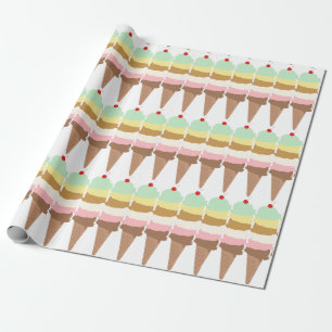 Ice Cream Cone Wrapping Paper