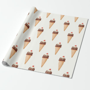 Ice Cream Cone Wrapping Paper