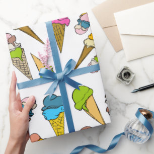 Ice Cream Cone Wrapping Paper