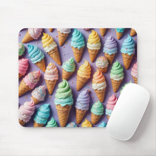 Ice Cream Cones Abstract Mouse Pad (With Mouse)