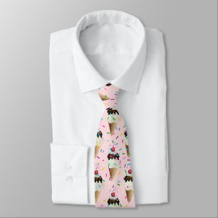 Ice Cream Cones And Sprinkles Wrapping Paper Neck Tie