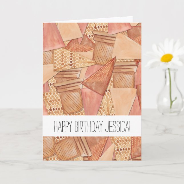 Ice Cream Cones Birthday Card (Small Plant)