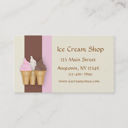 Ice Cream Cones Business Card Templates