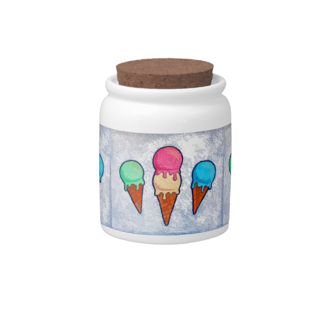 Ice Cream Cones Candy Jar (Front)