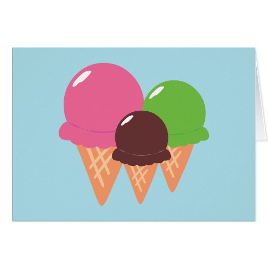 Ice Cream Cones Cards (Front Horizontal)