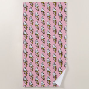 Ice Cream Cones Design Beach Towel