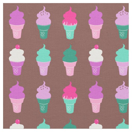 Ice cream cones fabric