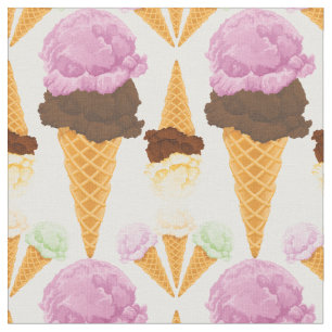 Ice Cream Cones Fabric